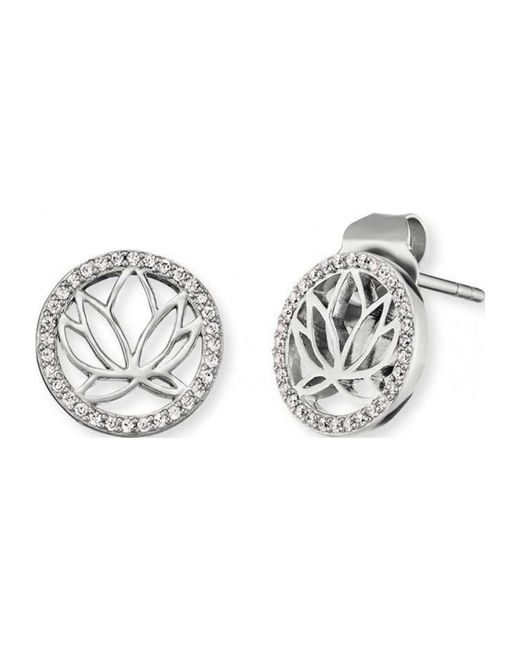 Engelsrufer White Ere-Lotus-Zi-St Ladies Lotus Earrings Sterling