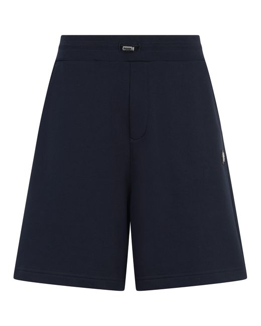 Philipp Plein Fleece Shorts Basic in het Blue voor heren