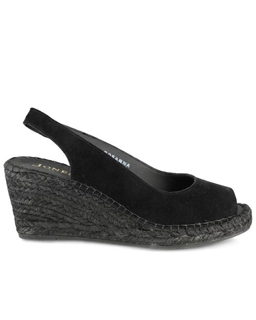 Jones Bootmaker Black Rosanna Slingback Wedges