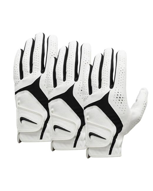 Nike Black Dura Feel X Golf Gloves (Pack Of 3) for men