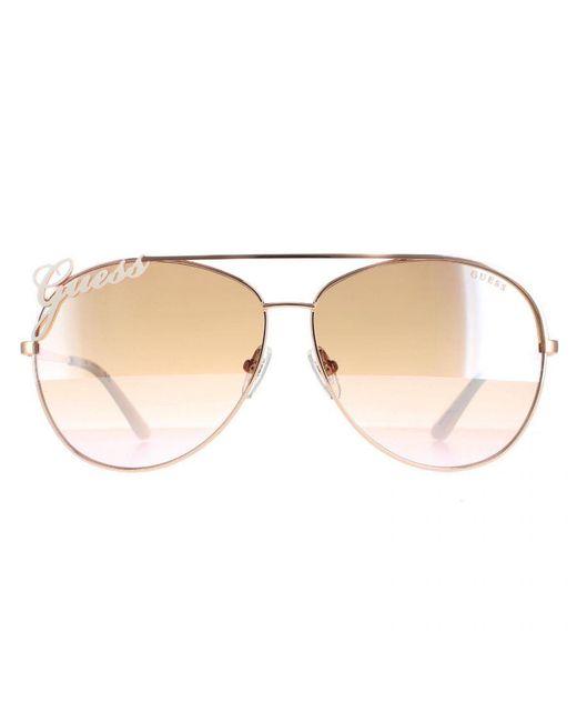 Guess Natural Aviator Shiny Rose Mirror Gu7739 Metal (Archived)