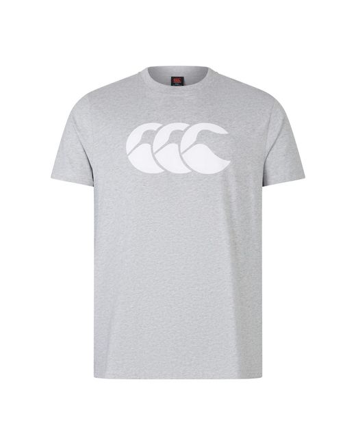 Canterbury Gray Logo Organic Cotton T-Shirt (Classic Marl) for men