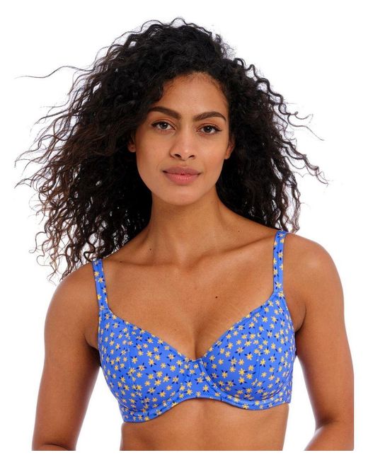 Freya Blue 204302 Garden Disco Plunge Bikini Top