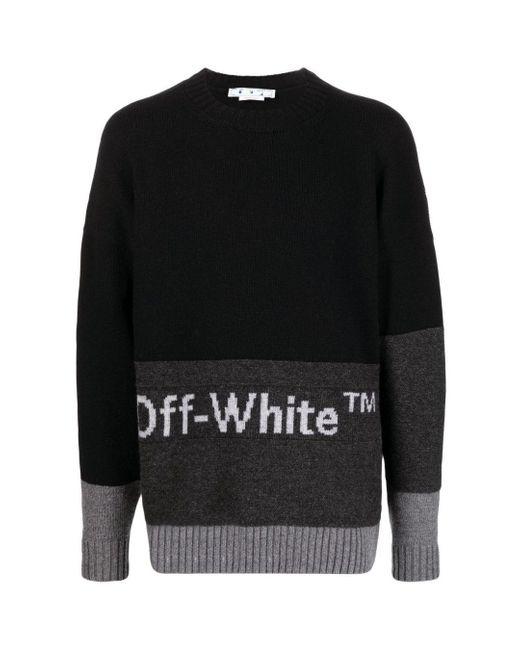 Off-White c/o Virgil Abloh Strickpullover Mit Blocklogo in Black für Herren