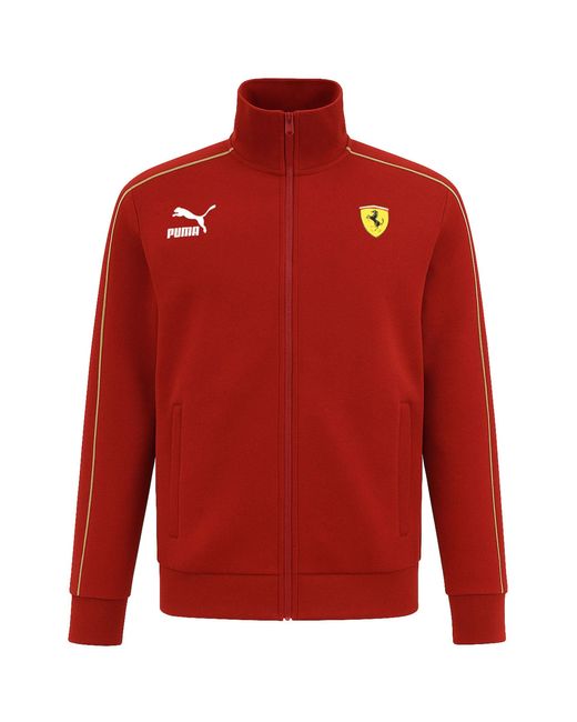 PUMA X Scuderia Ferrari Race Iconic Dark Track Jacket in Red for Men ...