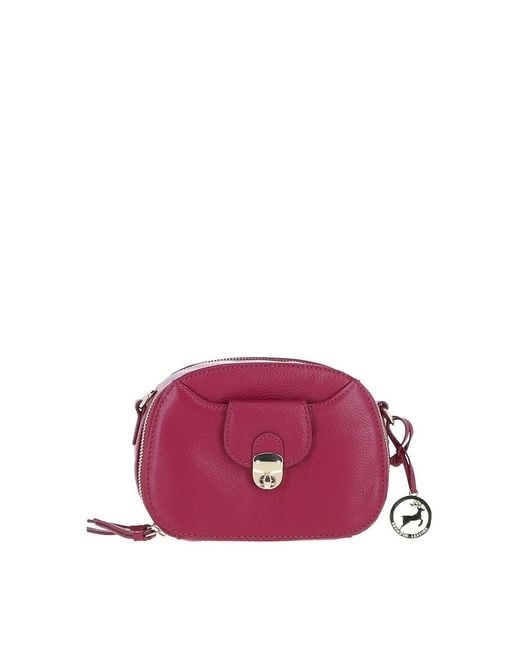 Ashwood Leather Purple Real Compact Crossbody Bag With Adjustable Strap
