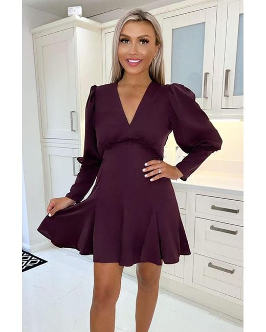 Plum cocktail dress hotsell