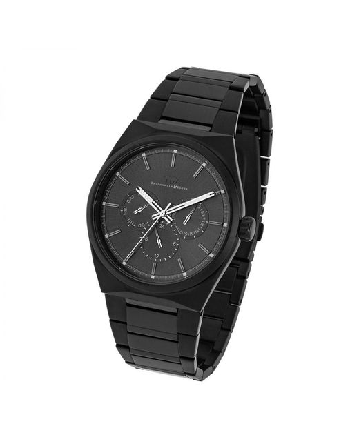 Rhodenwald & Söhne Black Stainless Steel Watch 42Mm for men