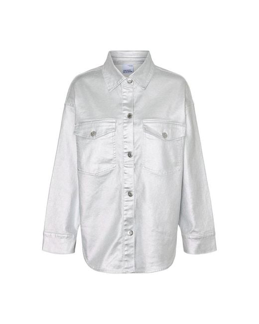 Vero Moda Blue Ladies Riva Drop Shoulder Oversized Shirt