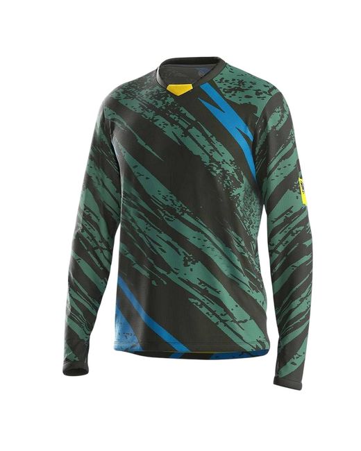 Bicycle Line Green Ponente Long-Sleeved Cycling Jersey (Dark) for men