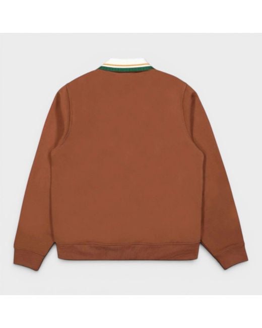 Casablanca Brown Motosport Laurel Tape Zip Through Sweatshirt for men