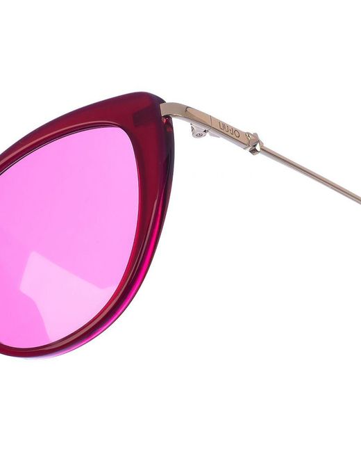 Liu Jo Pink Acetate Sunglasses With Oval Shape Lj726S