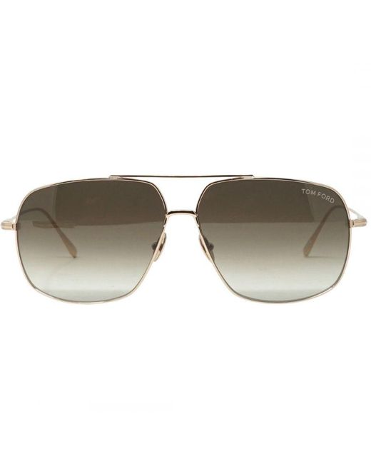 Tom Ford John-02 Ft0746 28k Rose Gold Sunglasses in het Brown voor heren