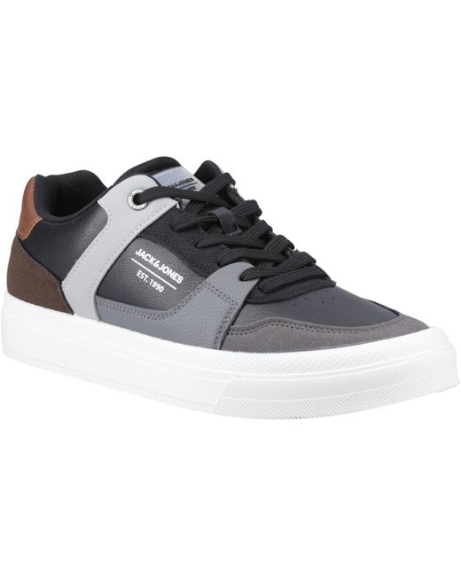 Jack & Jones Black And Barton Combo Trainers (Anthracite) for men