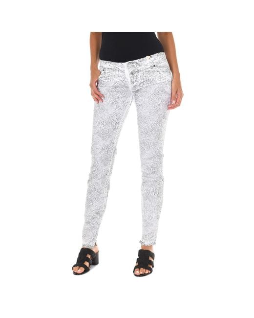 Met Blue Long Trousers With Narrow Cut Hems 70Dbf0585-R216