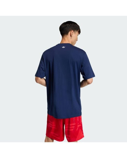 Adidas Originals Blue Gfx Tee for men