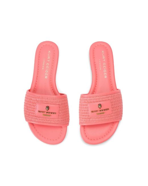 Kurt Geiger Pink Chiswick Flat Sandal Sandals