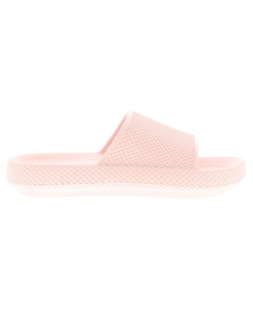 Wynsors Pink Flat Sandals Sliders Mules Kiki Slip On