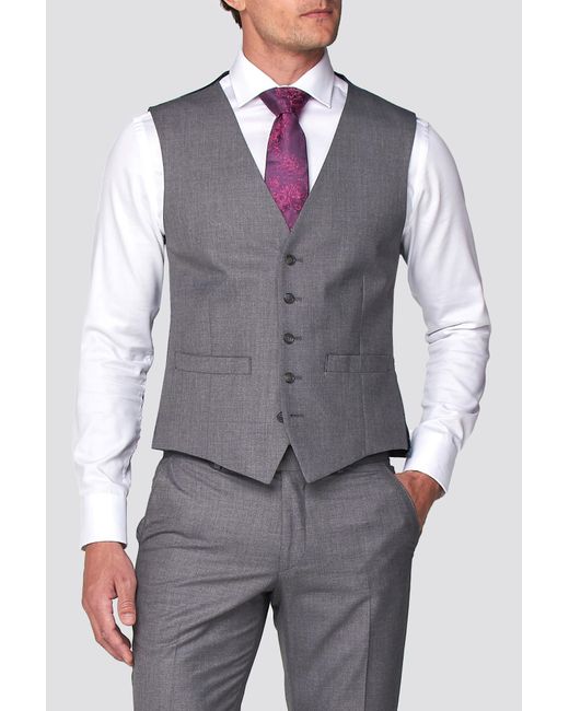 Occasions Gray Plain Vest for men
