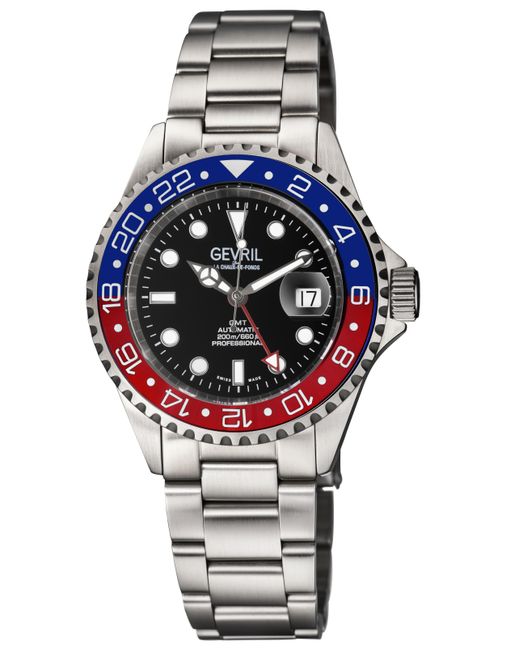 Gevril Metallic 4952A Wall Street Swiss Automatic 3 Hands, Sw200 Movement Watch for men