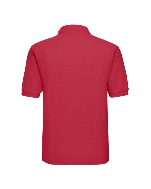 Russell Red Polycotton Pique Polo Shirt (Classic) for men