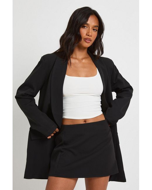 Boohoo Black Petite Tailored Mini Skirt