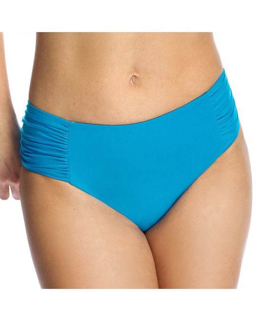 Ory Blue High-Waisted Bikini Panties W241357