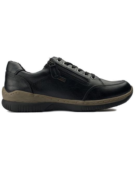 Jana Black Side Zip Shoes
