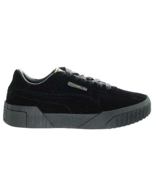 PUMA Black Cali Trainers Velvet