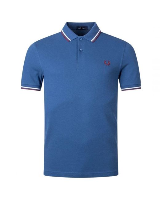 Fred Perry Blue Twin Tipped M3600 R19 Polo Shirt for men