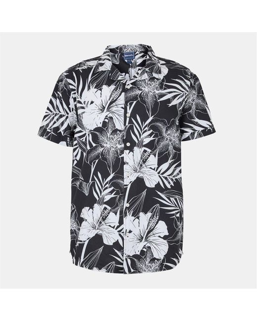 Bench Black Collared Neck Short Sleeve Regular Fit Shirt for men