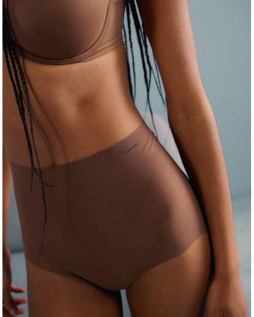 Calvin Klein Brown Shapewear Sculpted Stay Put Mesh Brief