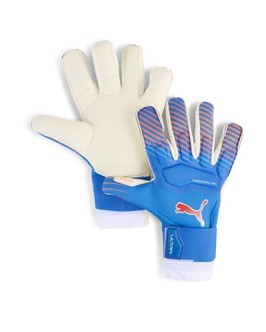 PUMA Blue Accessories Ultra Ultimate Hybrid Adults Goalkeeper Gloves