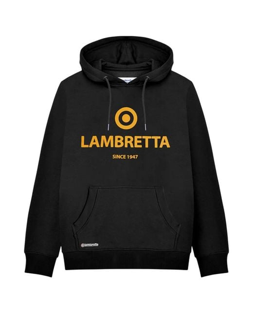 Lambretta Black Target Logo Hoodie for men