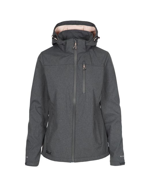Trespass Gray Ladies Claren Ii Waterproof Softshell Jacket /Blush Marl)