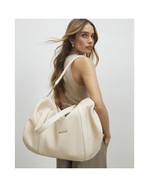 River Island Natural Monogram Trim Soft Holdall Pu