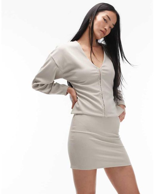 ASOS Multicolor Co-Ord Ribbed Mini Skirt