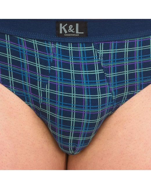 Kisses&Love Blue Pack-2 Basic Slips Breathable Fabric Kl2008 for men