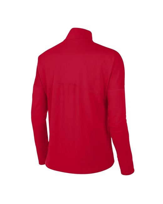 Nike Red Ladies Funnel Neck Regular Long-Sleeved Top (University)