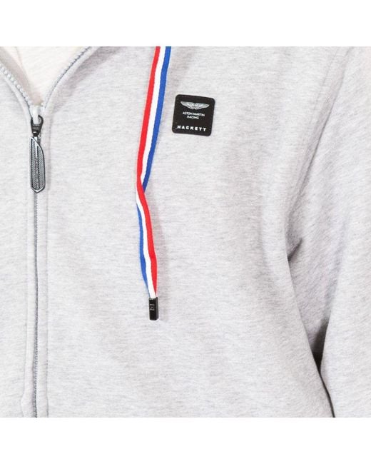 Hackett Gray Long-Sleeved Sweatshirt With Round Neck And Hood Hm580247 for men