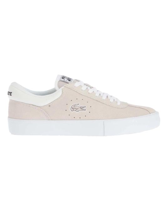 Lacoste Trackserve Suede Trainers (gebroken Wit) in het White