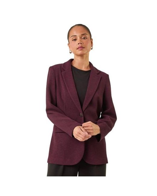 Roman Petite Textured Buttoned Blazer