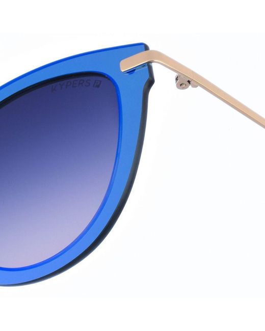Kypers Blue Sidney Oval-Shaped Metal Sunglasses