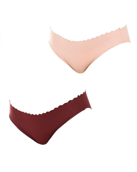 Dim Pink Pack-2 Invisible Panties With Matching Interior Lining D04Nr