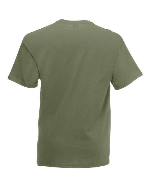 Fruit Of The Loom Green Super Premium Short Sleeve Crew Neck T-Shirt for men