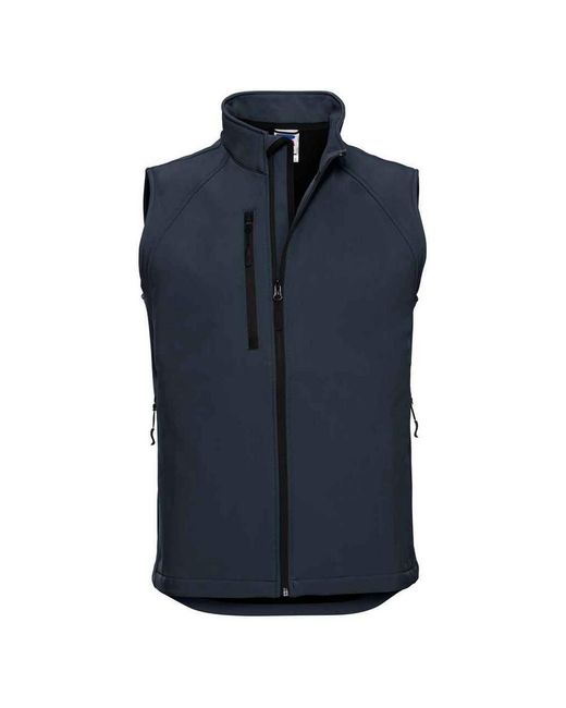 Russell Blue Softshell Gilet (French) for men