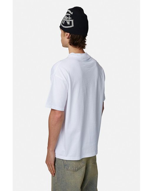 Good For Nothing White Relaxed Monogram Tee for men