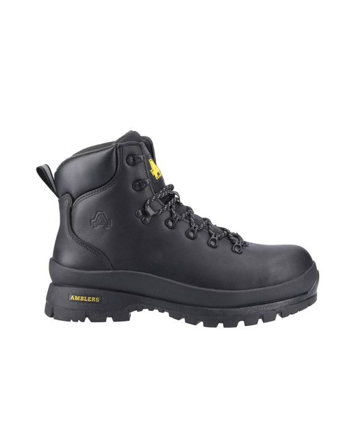 Amblers Safety AS803 Stivali Di Sicurezza Impermeabili, Tomaia In Pelle Crazy Horse, Punta In Acciaio, Taglia Comoda Larga, Colore Nero, UK 14 - 5