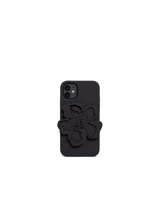 Ted Baker Black Roesa Magnolia Silicone Iphone 11 Clip Case