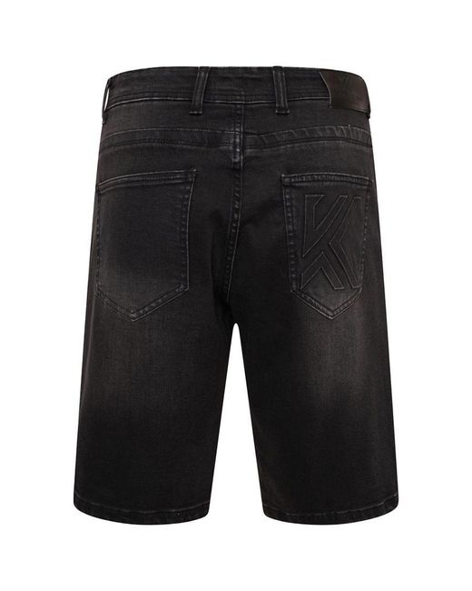 KAM Jeanswear Black Kam Denim Shorts Stretch Fabric for men
